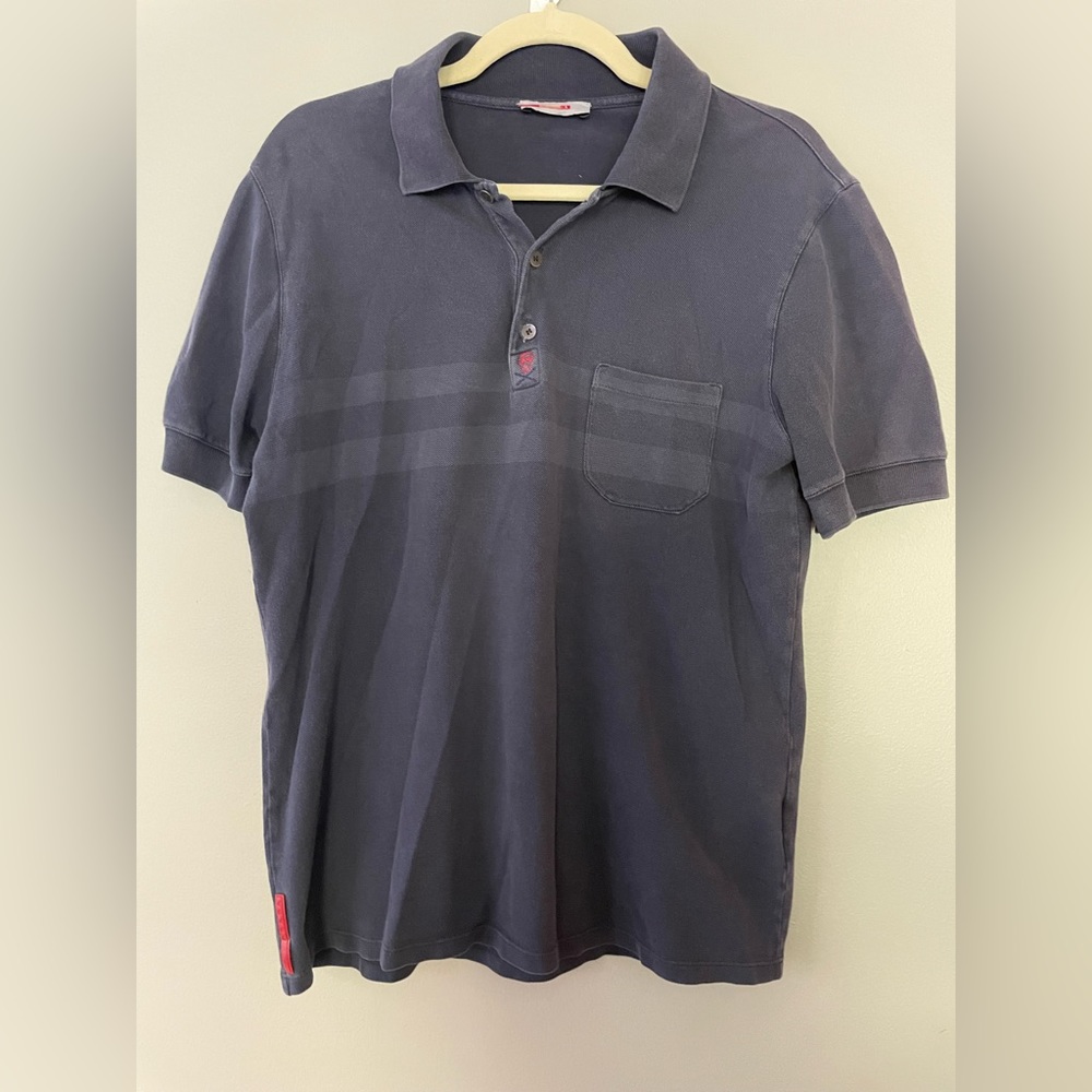 Prada navy polo shirt